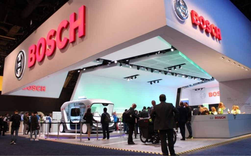 Bosch'un fuarlara katılmasının marka itibarına ve imajına sağladığı katkıyı gösteren bir görsel.